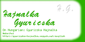 hajnalka gyuricska business card
